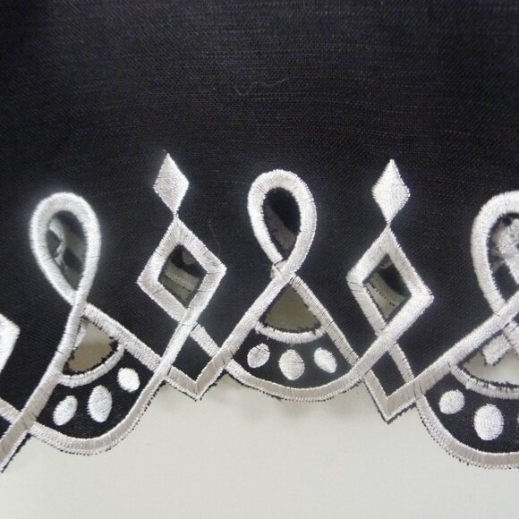 Bob Mackie Wearable Art Size XL Linen Blend Tank Black - Picture 4 of 5